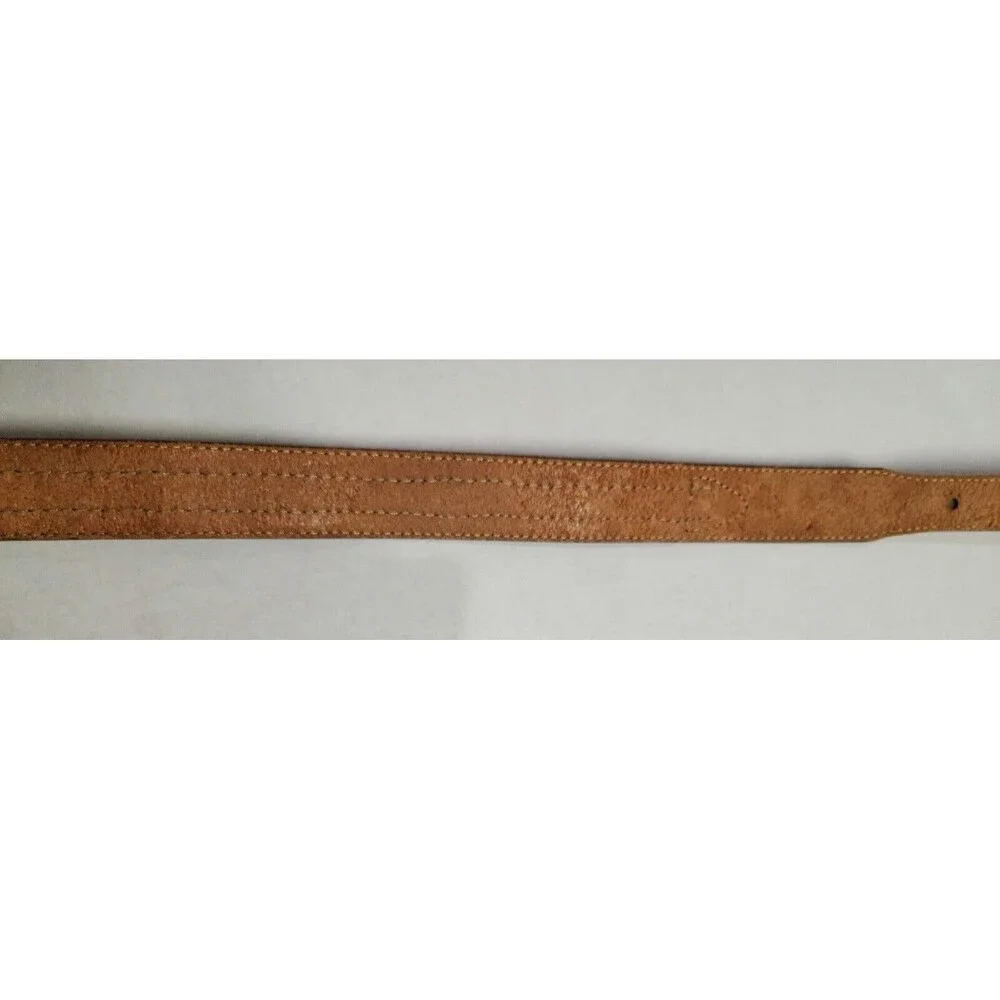 REI Womens Beaded Leather Waist Belt Brown Multicolor Colorful #309025 Size M - Picture 12 of 12